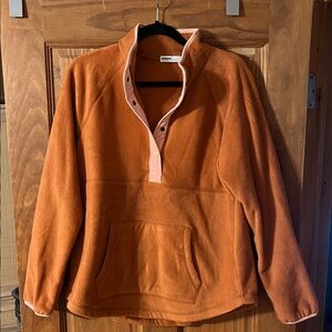 Sonoma Warm Orange Fleece Pullover